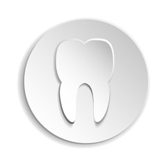 tooth in a circle. effect of application