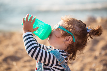Little girl on the beach