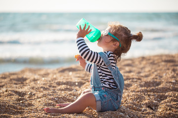 Little girl on the beach