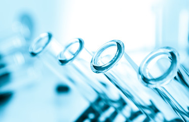 Test tubes close-up.medical glassware..