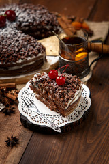 Homemade chocolate pie