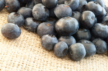 blueberry on jute