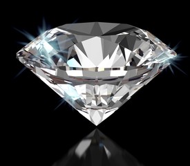 Diamond. 3D. Sparkling Diamond