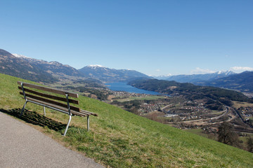 Chicken Mountain View To Lake Millstatt In Spring