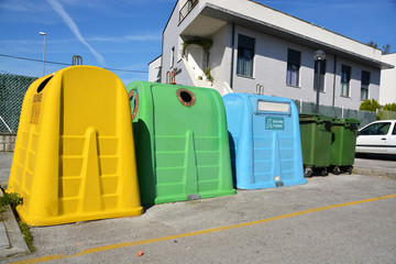 contenedores para el reciclaje de basura
