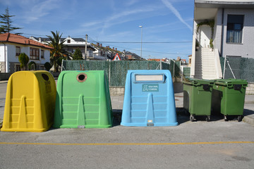 contenedores para el reciclaje de basura