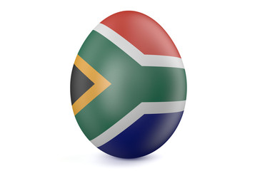 Easter egg with the flag of the South Africa