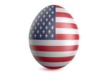 Easter egg with the flag of the USA