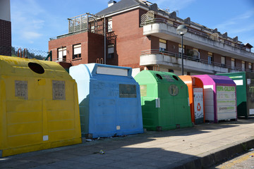 contenedores para el reciclaje de basura