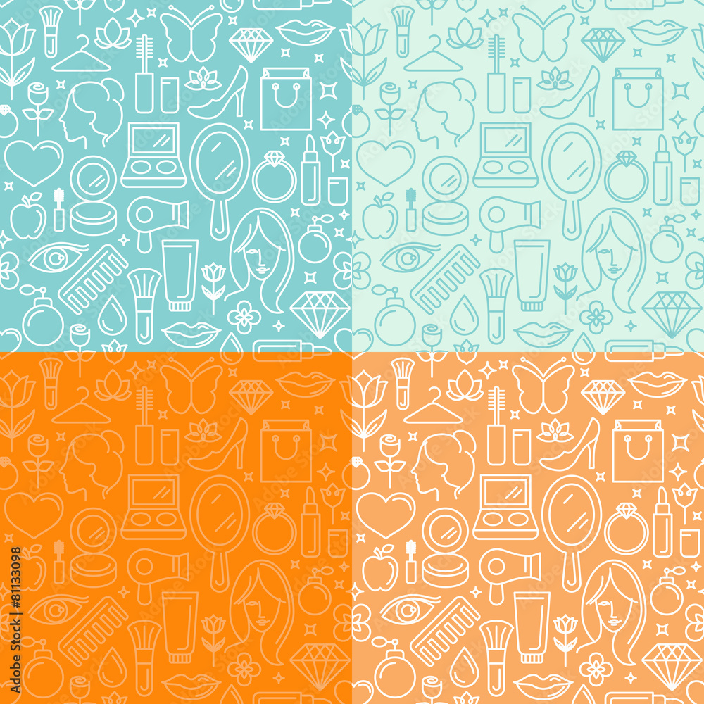 Poster Vector seamless patterns