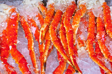 Fresh seafood in fish market