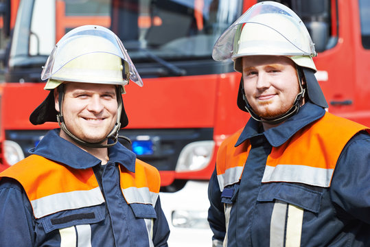 Two firefighters