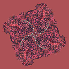Marsala inspired trendy pattern,fashionable sophisticated shade.
