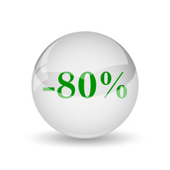 80 percent discount icon