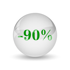 90 percent discount icon