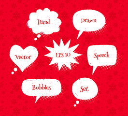 Hand drawn speech bubbles