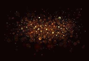 Gold. Glitter vintage lights background. dark gold and black - obrazy, fototapety, plakaty