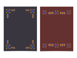 Vector background decorated with floral elements.