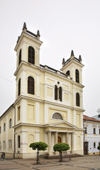 Fototapeta na wymiar St. Francis Xavier cathedral in Banska Bystrica. Slovakia