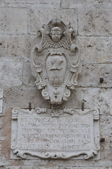 Palazzo dell,Arengo, Ascoli Piceno, carved Coat of Arms