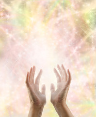 Sensing magical golden healing energy
