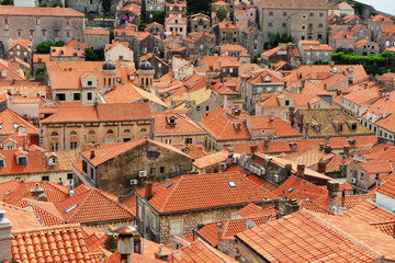 Picturesque view of rooftops in Dubrovnik, Croatia