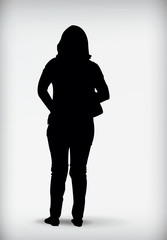 Black silhouette of a woman vector illustration