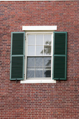 Black metal  Window in the Cambrige, Massachussets, US