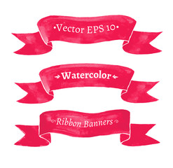 Fototapeta premium Red ribbon banners.