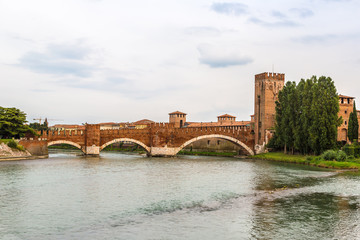 Fototapeta premium Castelvecchio in Verona, Italy