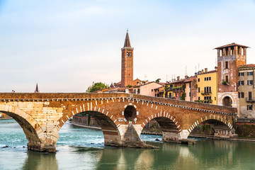 Obraz premium Bridge in Verona, Italy,