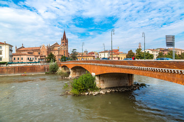 Naklejka premium Cityscape of Verona, Italy