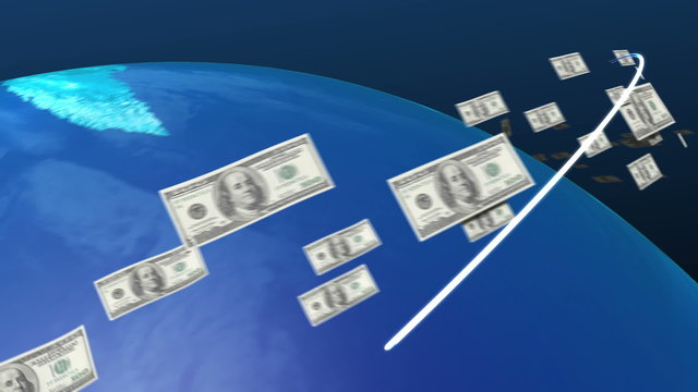 Dollar of the world congregate in the US,America