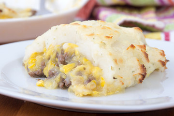 French Canadian Shepherd’s pie with corn and ground beef