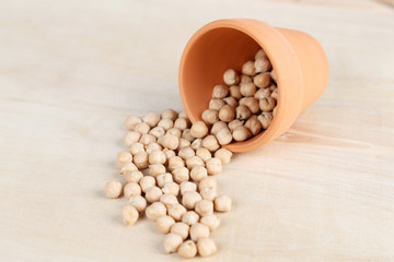 white beans in the pot