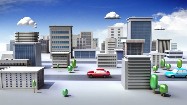 Construction building and Road, build city