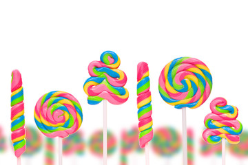 Fantasy sweet candy land with lollies
