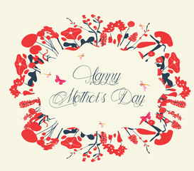 Blossom into mothers day postcard vintage