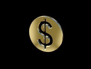 image of a dollar sign in the form of coins