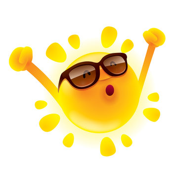 recommend clip art: Summer sun with hands up