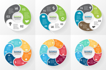 Vector circle infographic. Template for cycle diagram, graph