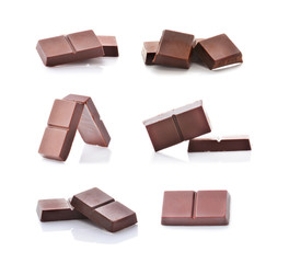 milk chocolate bar isolated on white background
