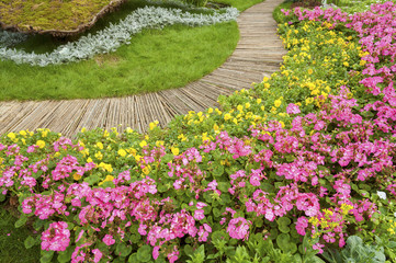 Path in Ornate Flower Garden
