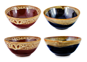 ceramic bowl on white background