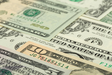 USA dollar money banknotes texture background