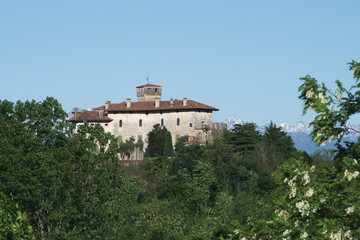 Fototapeta na wymiar Medieval Villalta's castle in Italy