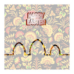 easter colorful russian style background-vector illustration