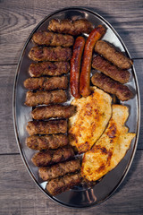 Grilled kebab, turkish style barbecued meat