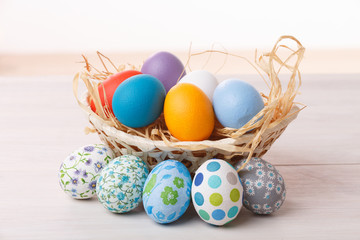 Pastel easter eggs