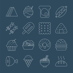 food line icon set